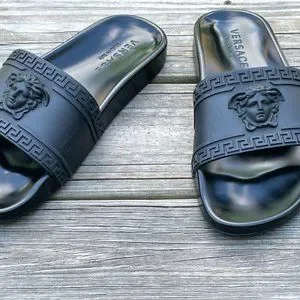 Versace | Shoes | Versace Men Slide Sandal Medusa Black  display picture 1